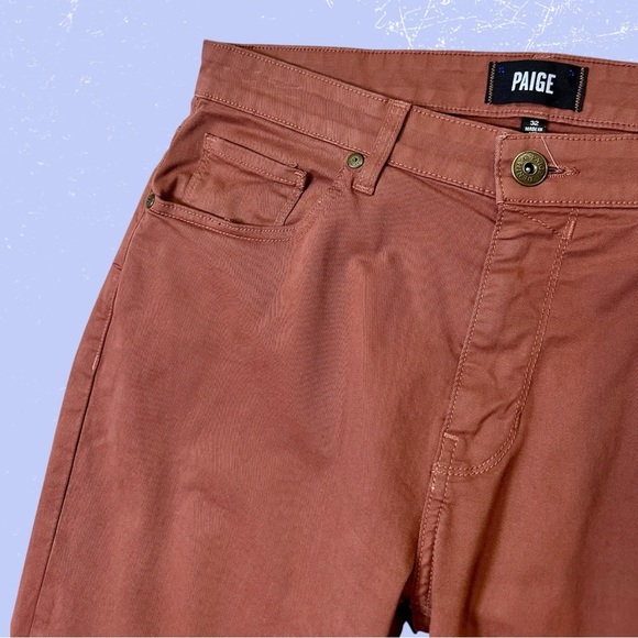 PAIGE Denim ‘Normandie’ Straight Leg Men’s Jeans in “Canyon Red” Size 32 - Picture 6 of 14